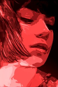 Thoughtfulness poster red