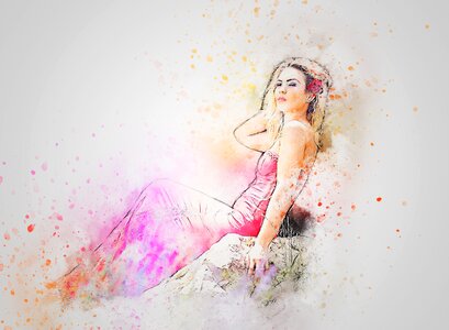 Art abstract watercolor