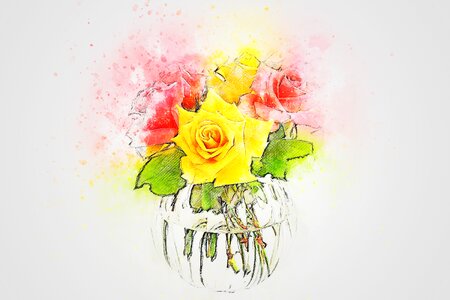 Nature abstract watercolor