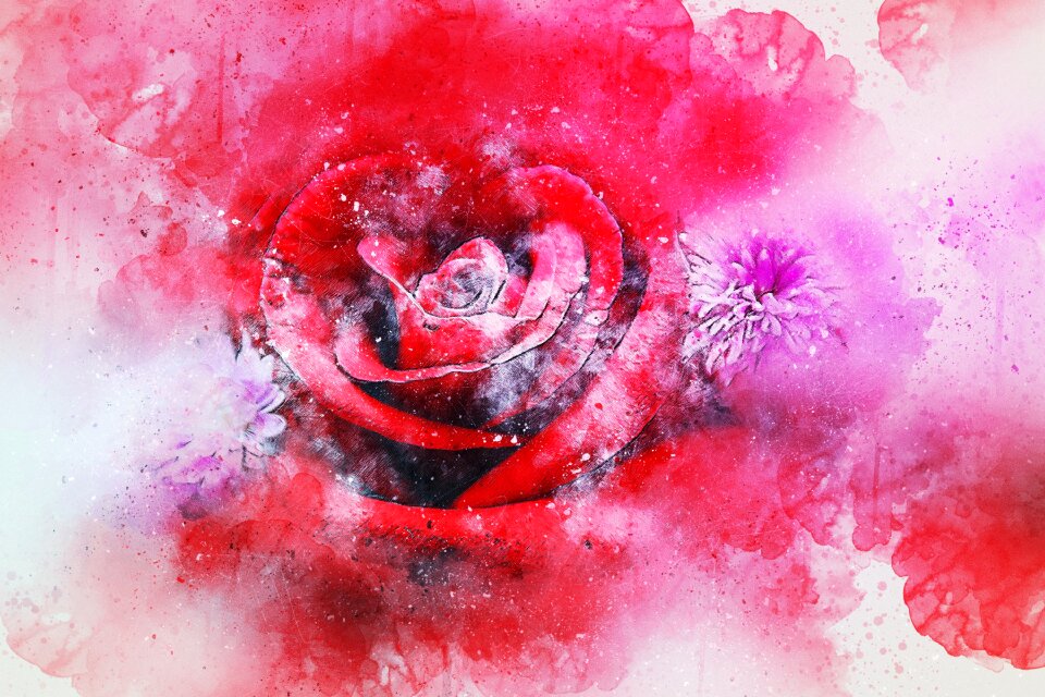 Nature abstract watercolor