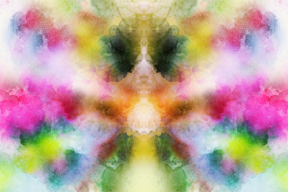 Watercolor vintage colorful