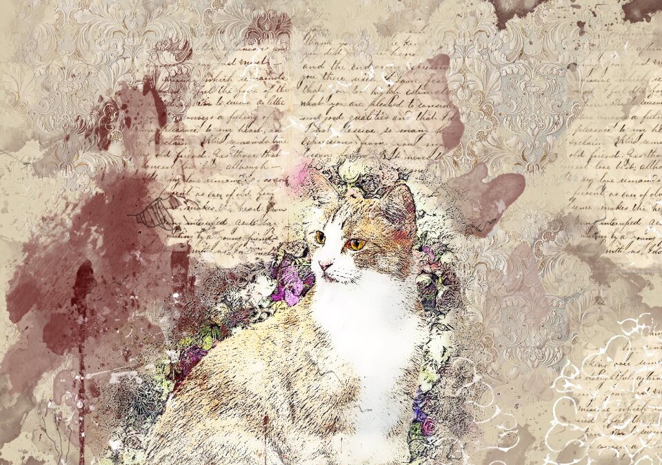 Flowers art abstract