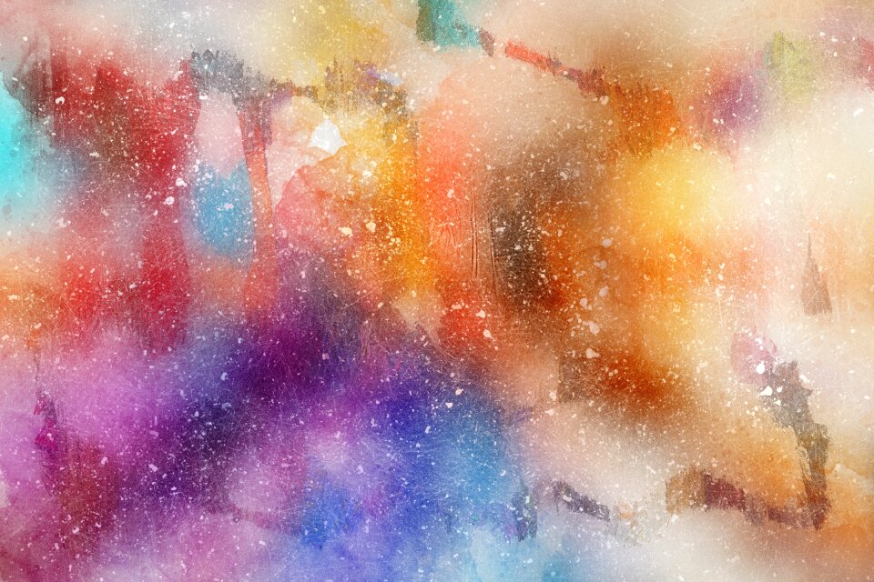 Watercolor vintage colorful