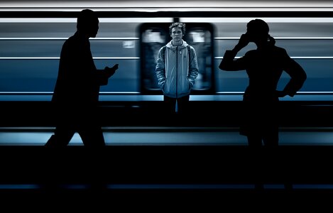 Businessman businesswoman loneliness