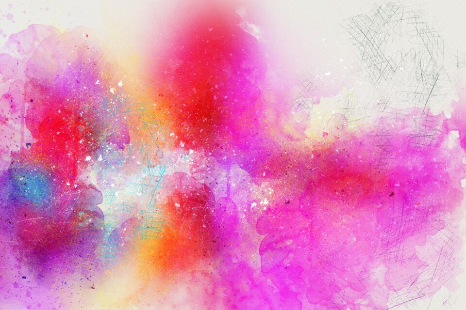 Watercolor vintage colorful