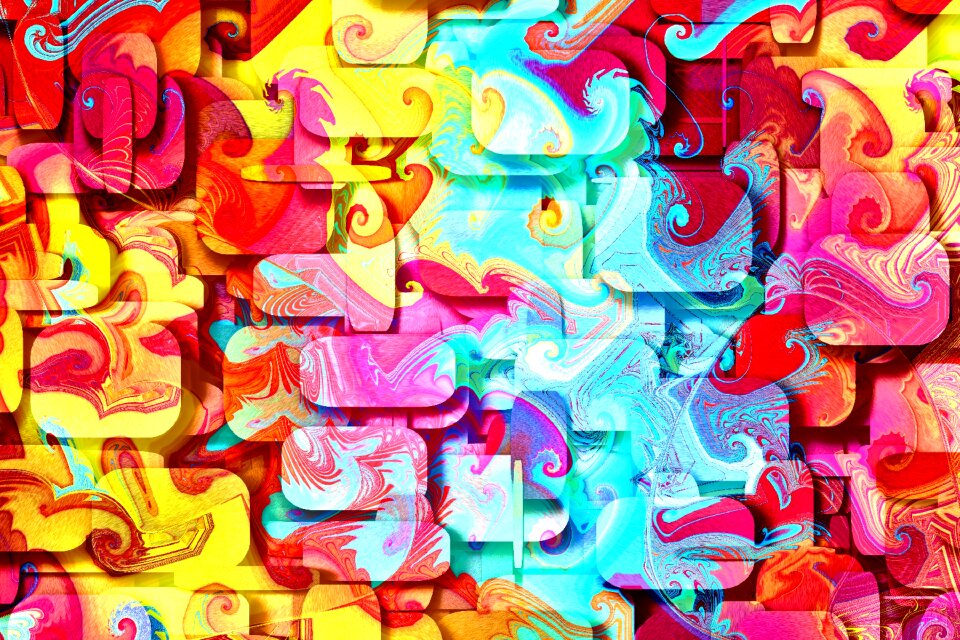 Watercolor vintage colorful