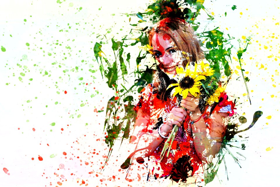 Art abstract watercolor