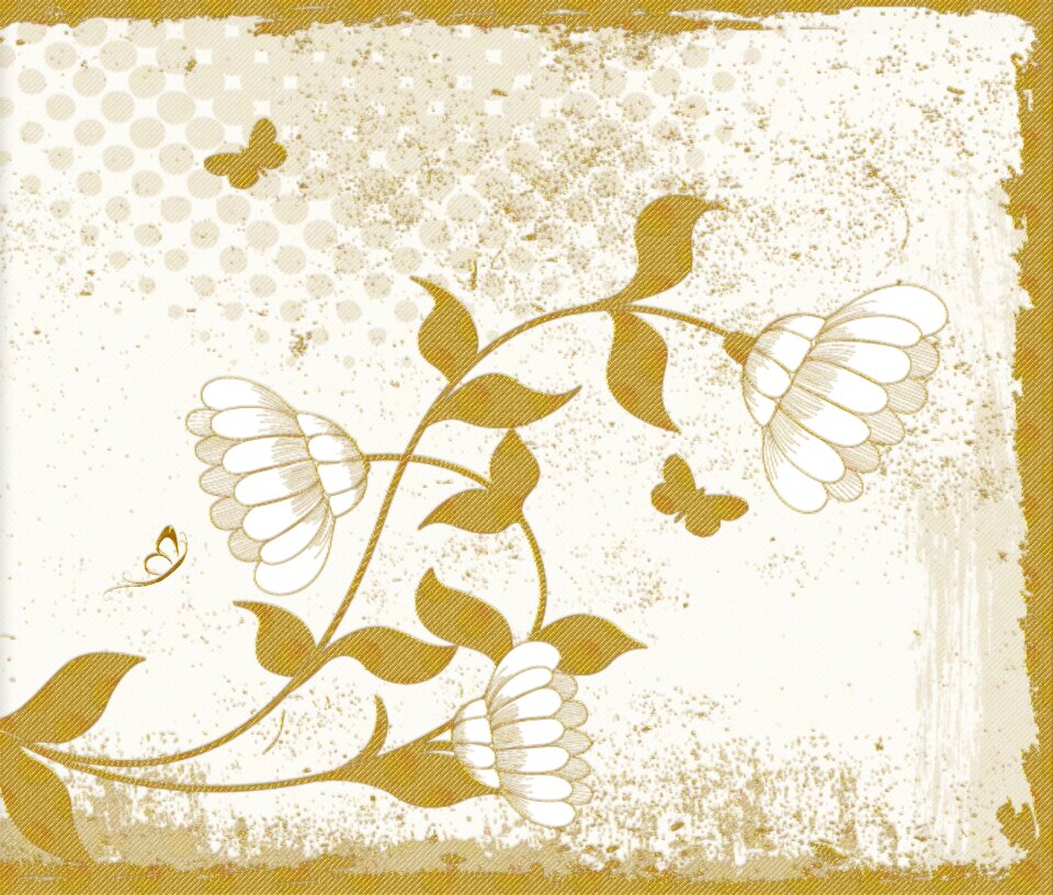 Corner frame flowers