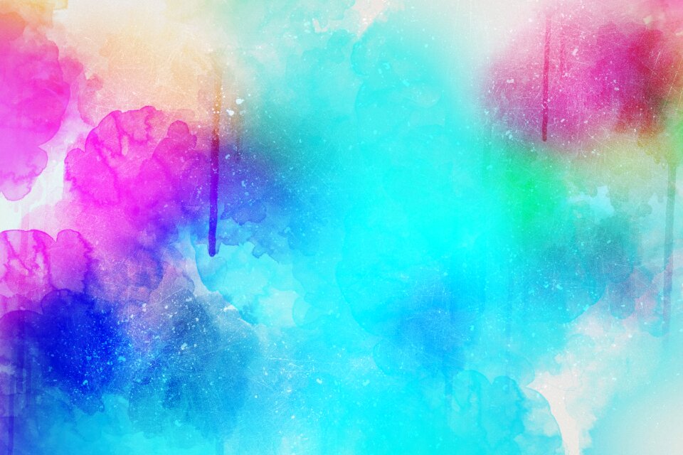 Watercolor vintage colorful