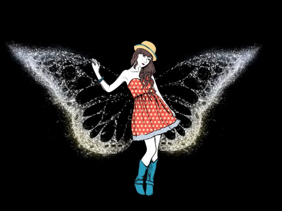 Butterfly young woman woman imagination