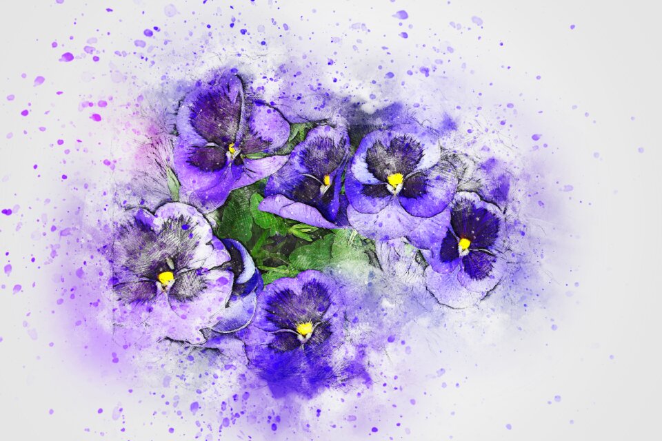 Abstract watercolor vintage