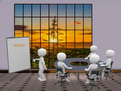 Team team meeting business