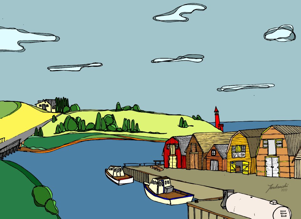 Summer sea harbour