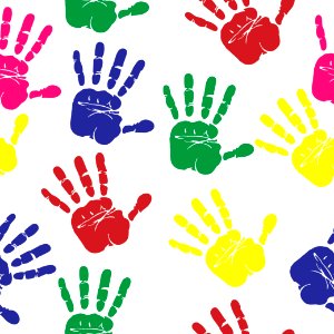 Hand white paint