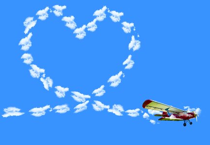 Heart birthday flying