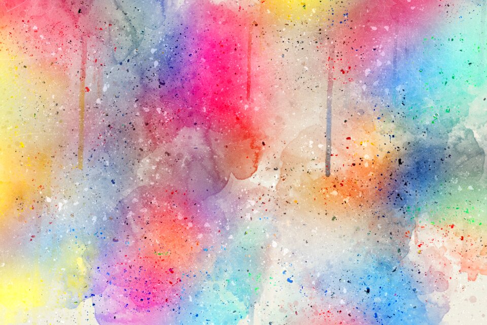 Watercolor vintage colorful