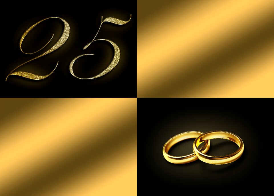 Number 25 silver wedding greeting card