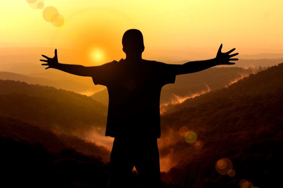Mountains silhouettes connectedness
