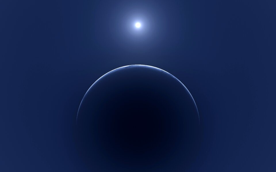 Blue background blue sun