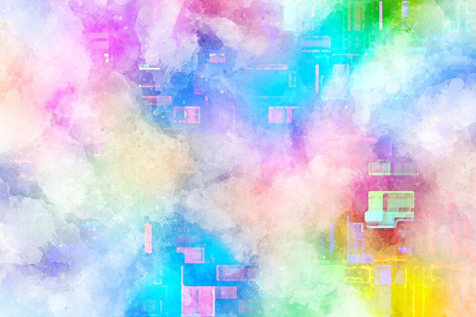 Watercolor vintage colorful