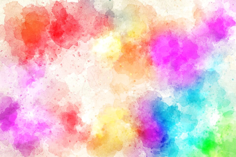 Watercolor vintage colorful
