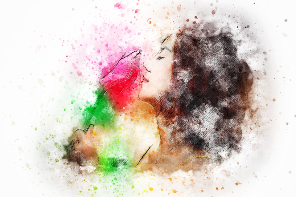 Abstract watercolor vintage