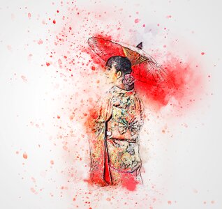 Abstract watercolor vintage