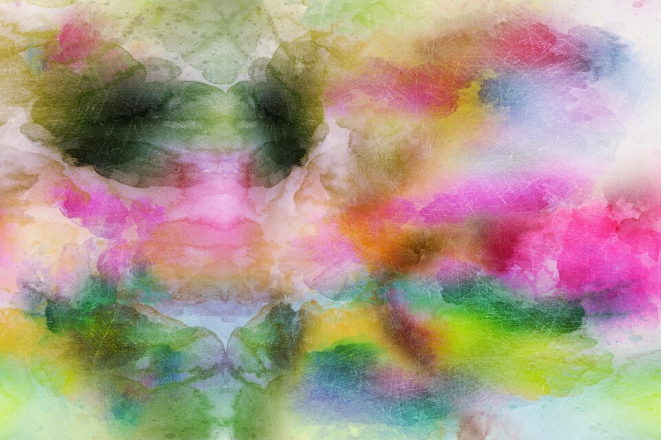 Watercolor vintage colorful