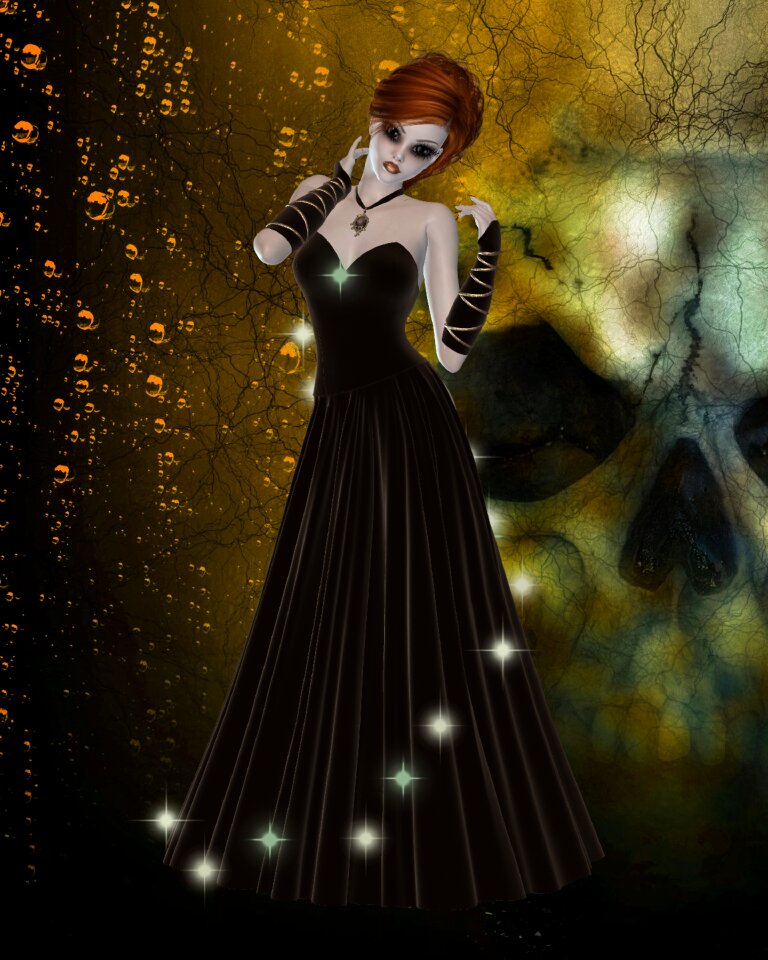 Dark grunge skeleton