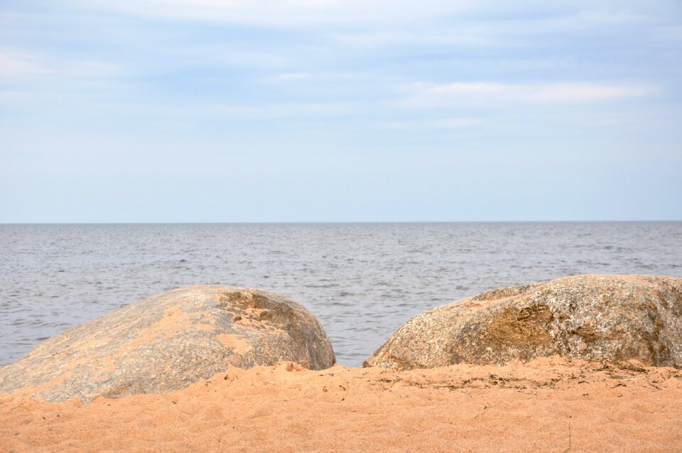 Beach sand stones