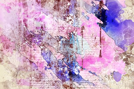 Watercolor vintage colorful