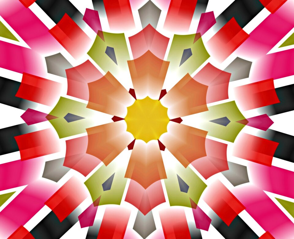 Burst red green
