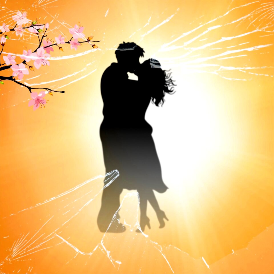 Kissing in love love