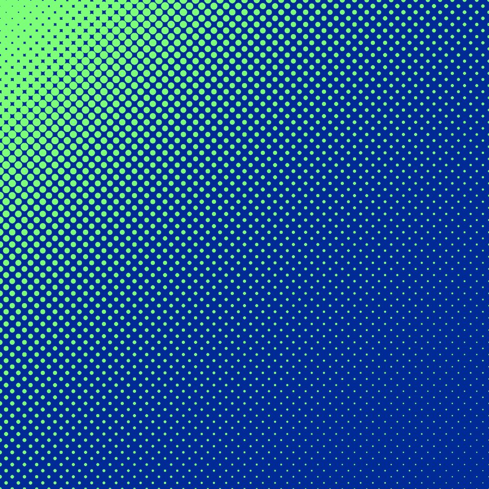 Halftone dot green