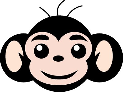 Simple monkey monkey draw Free illustrations