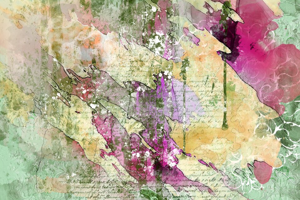 Watercolor vintage colorful