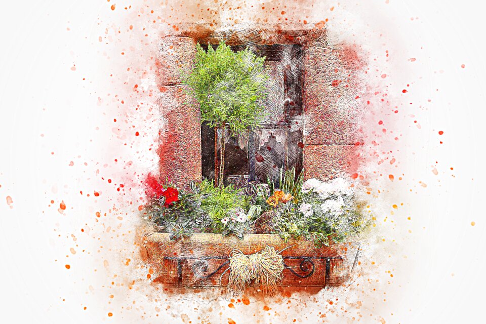 Art abstract watercolor