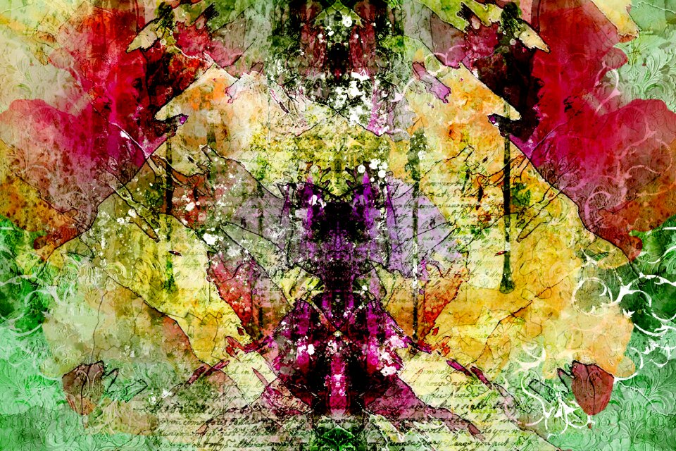 Watercolor vintage colorful