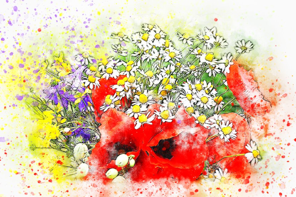 Art abstract watercolor