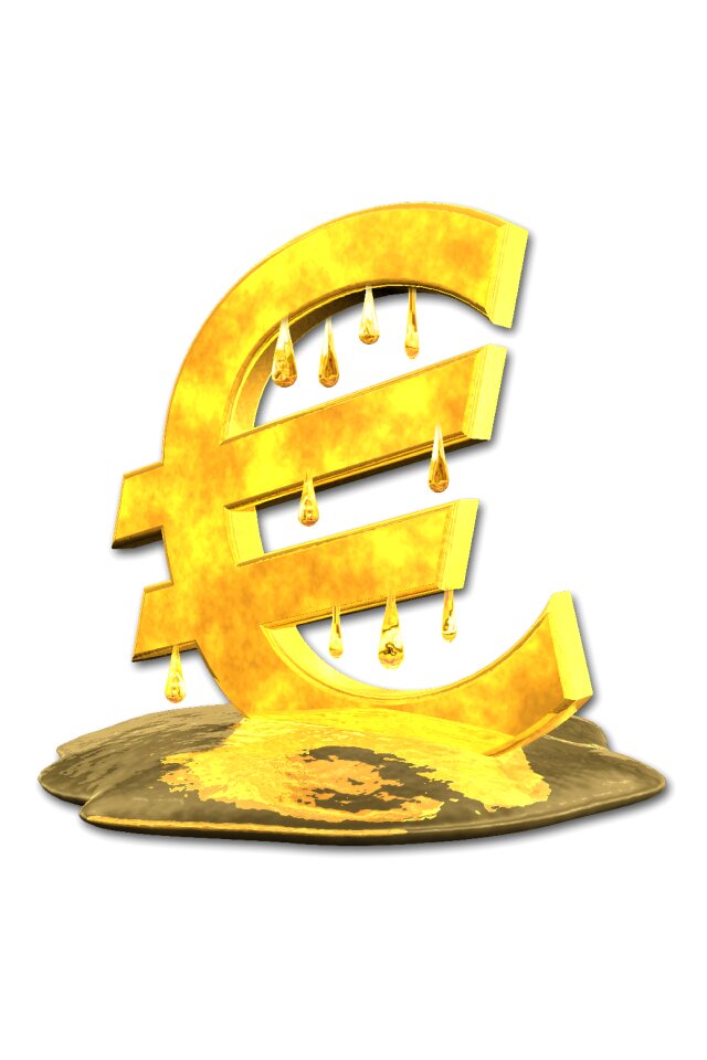 Euro's loss of value euro melts Free illustrations