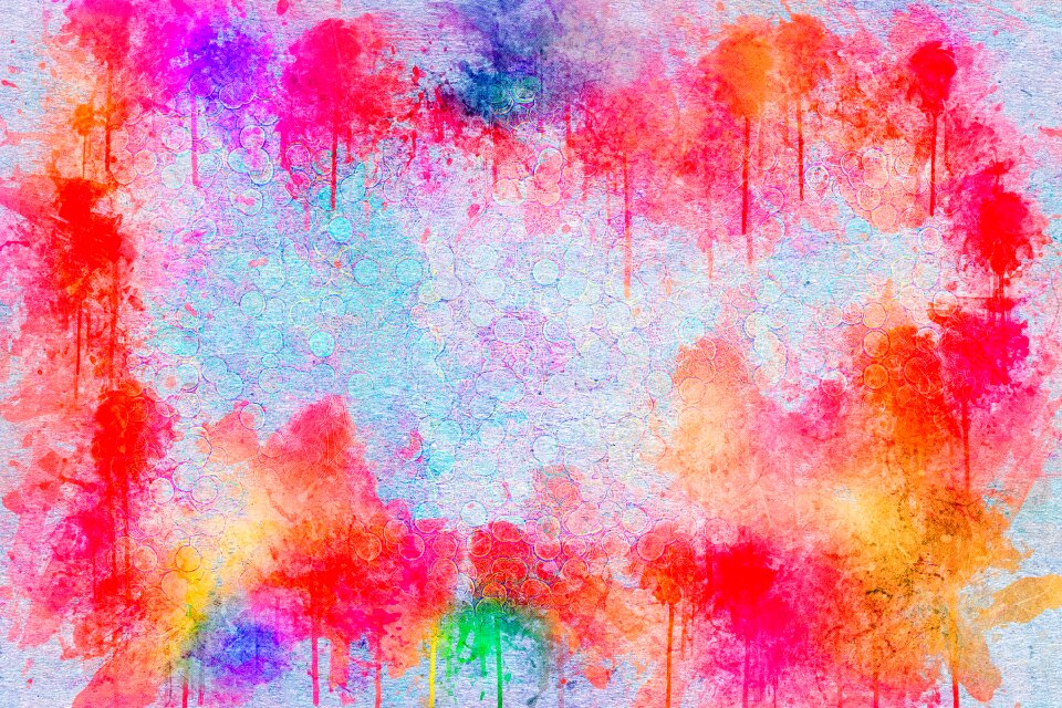 Watercolor vintage colorful
