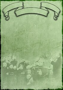 Musicians frame banner