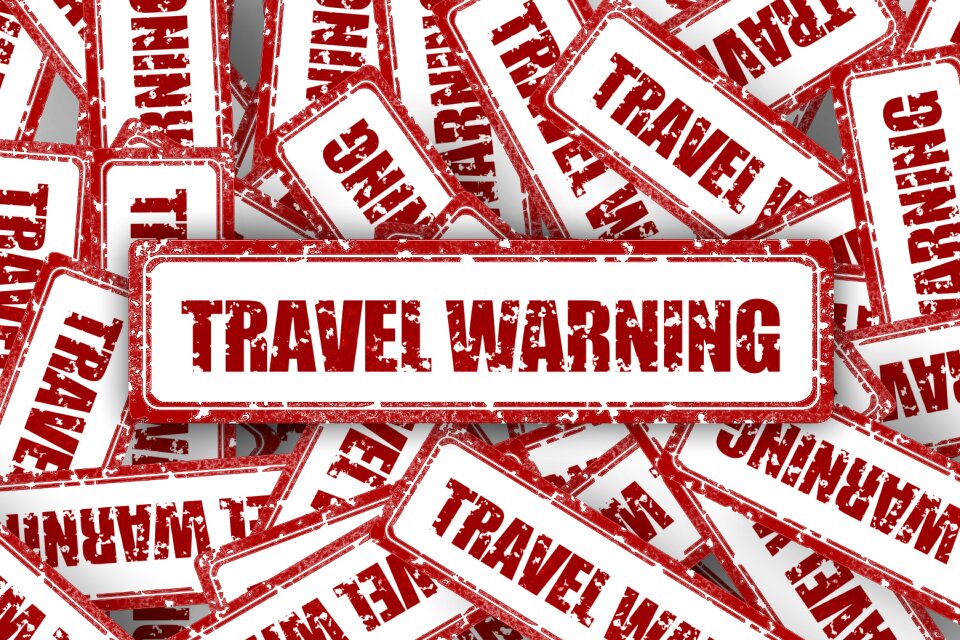 Stamp traffic travel warning