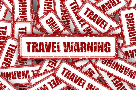 Stamp traffic travel warning