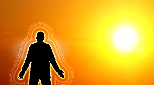 Meditation sunset balance