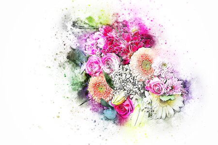 Nature abstract watercolor
