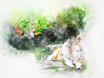 Art abstract watercolor