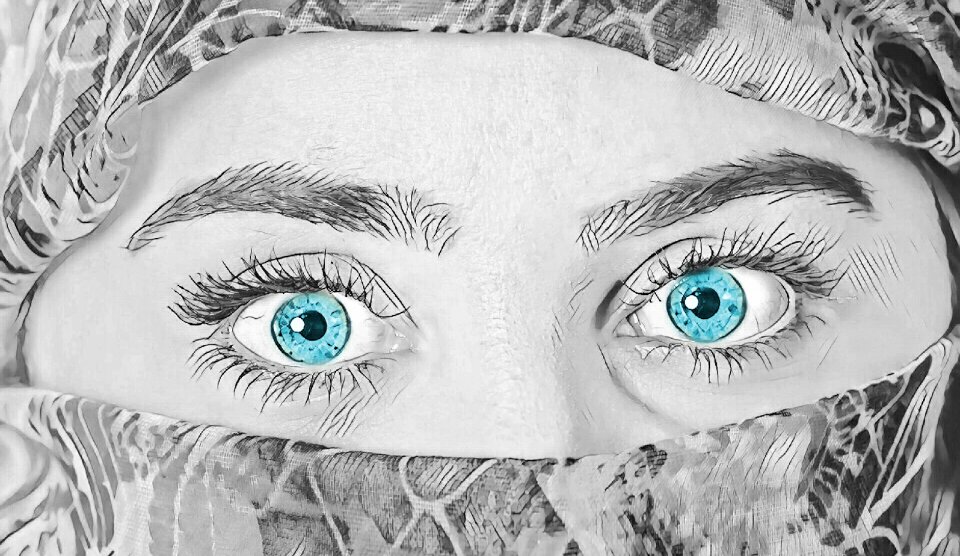 Refugee black eye view