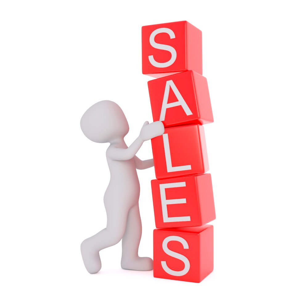 Sell lettering red