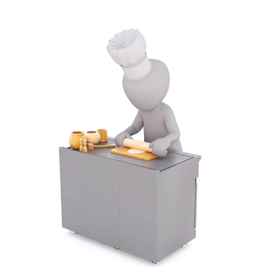 Cook white male 3d model